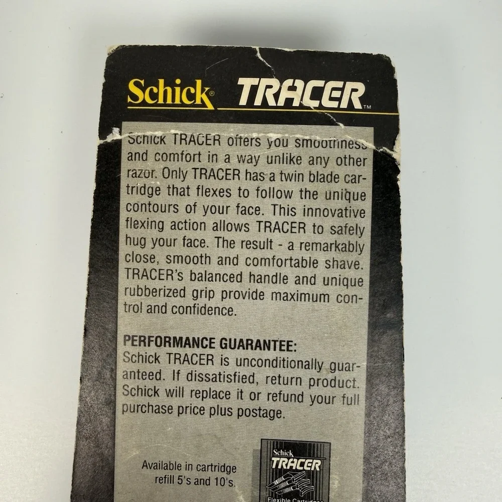 Vintage 1991 Schick Tracer Razor w/ 2‎ Flexible Cartridges Promotional Item New